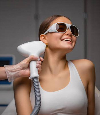 laser hair removal treatment patient